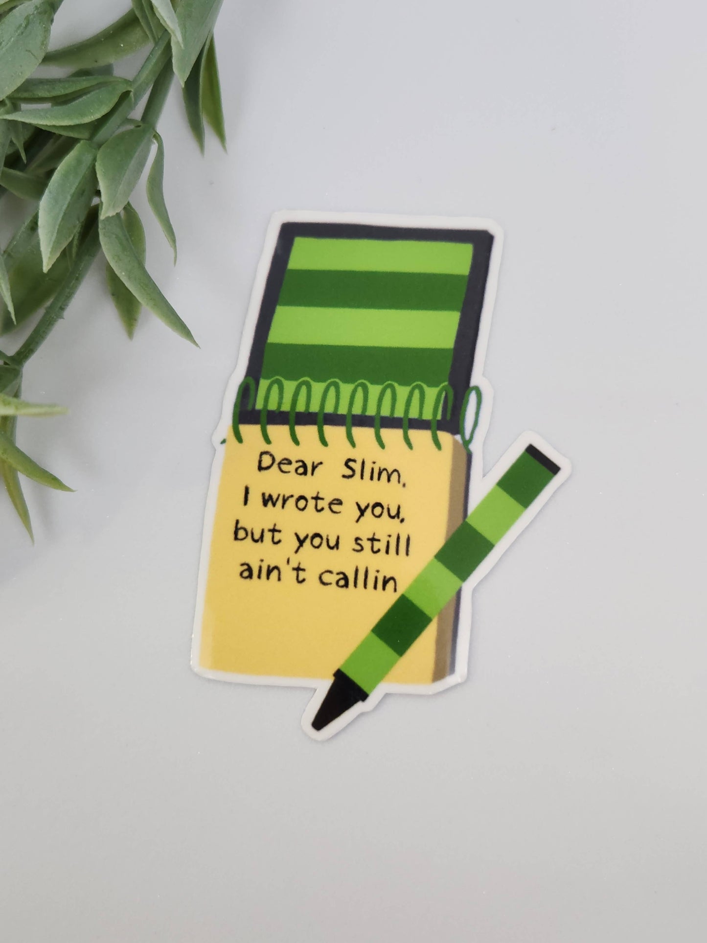 Dear Slim Handy Dandy Notebook Sticker
