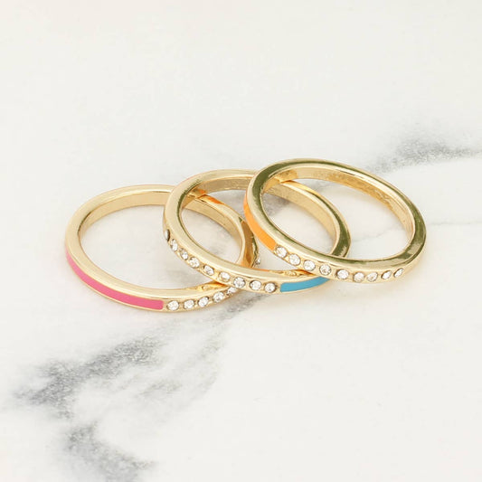 Gold Band Ring Set