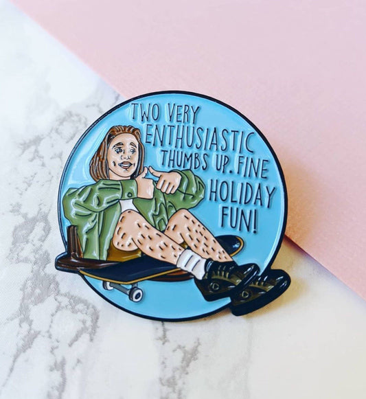 Travis Fine Holiday Fun Clueless Enamel Tai Pin